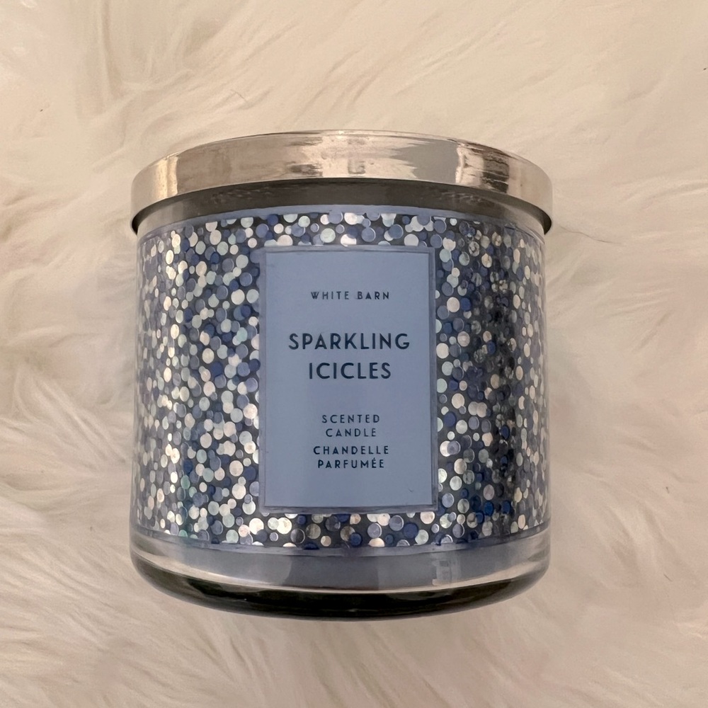 Bath and Body Works White Barn Sparkling Icicles Scented Candle